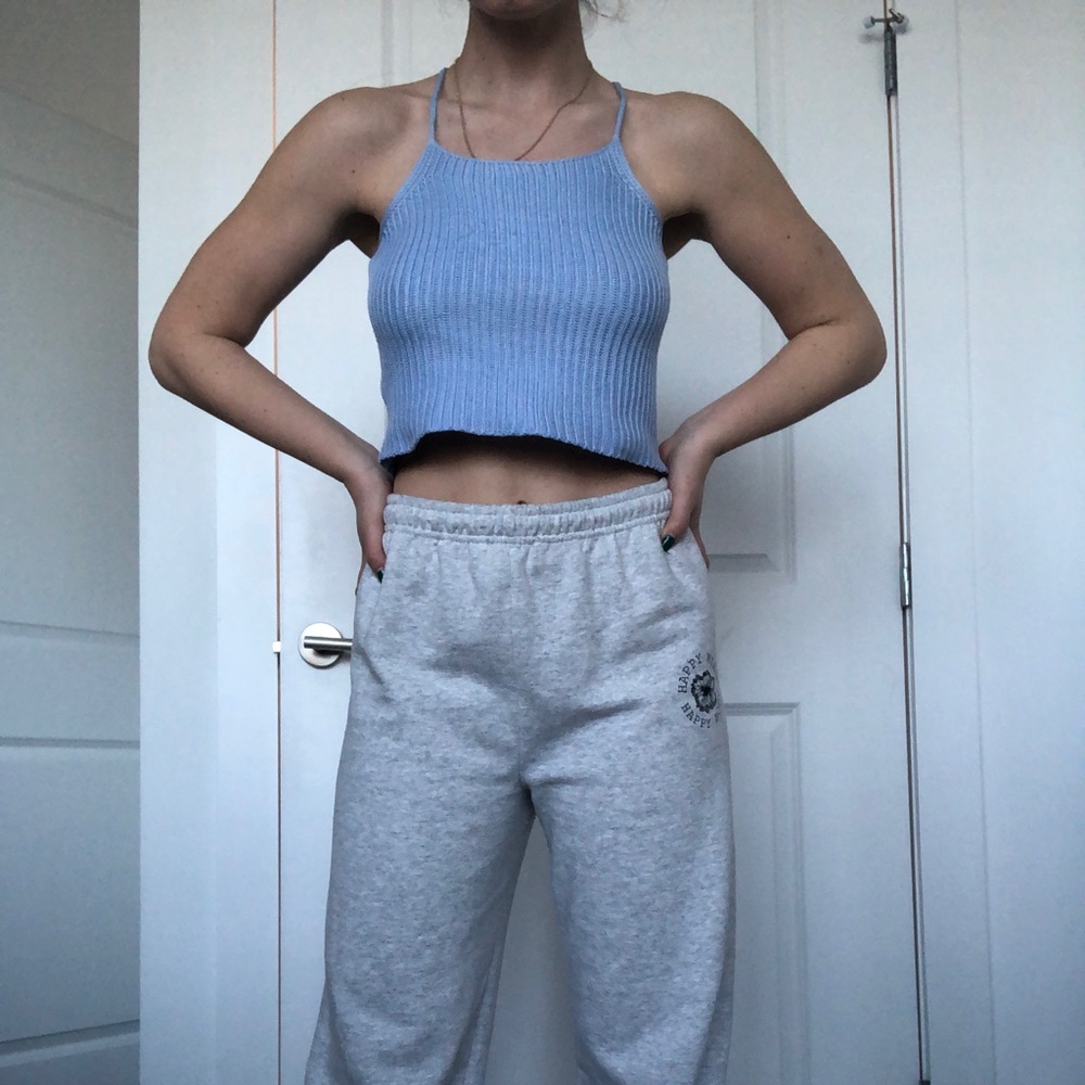 Baby Blue Knit Tank - Picture 2 of 5